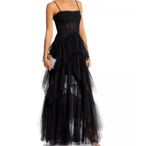 BCBG MaxAzria black prom gown, 6
